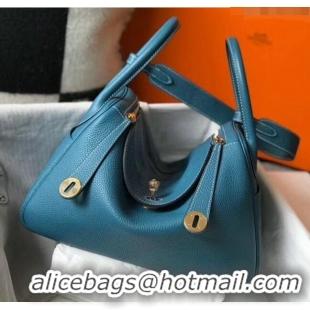 Famous Brand Hermes Lindy 30cm Bag In Togo Calfskin Leather H2903 Blue