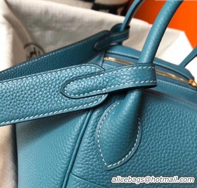 Famous Brand Hermes Lindy 30cm Bag In Togo Calfskin Leather H2903 Blue