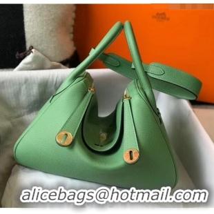 New Style Hermes Lindy 30cm Bag In Togo Calfskin Leather H2903 Green