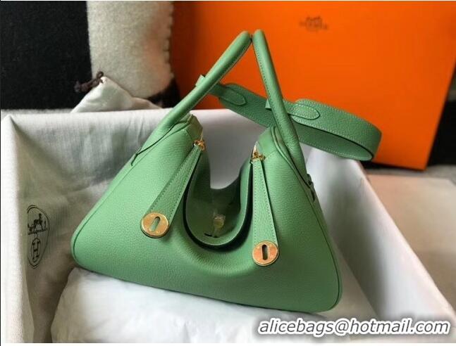 New Style Hermes Lindy 30cm Bag In Togo Calfskin Leather H2903 Green