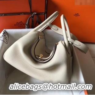 Buy Fashionable Hermes Lindy 30cm Bag In Togo Calfskin Leather H2903 Off-white