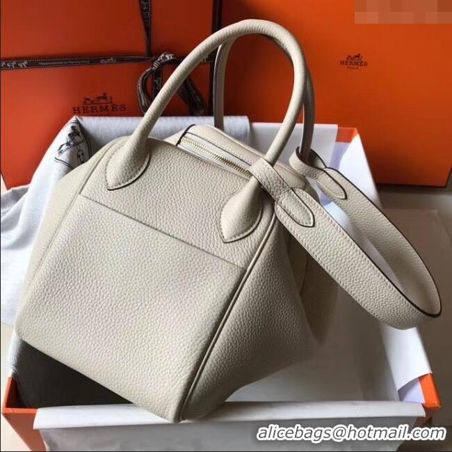 Buy Fashionable Hermes Lindy 30cm Bag In Togo Calfskin Leather H2903 Off-white