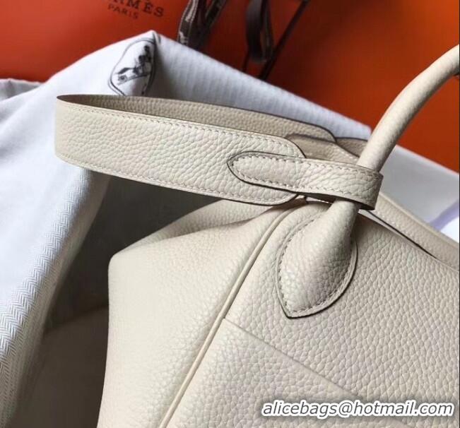 Buy Fashionable Hermes Lindy 30cm Bag In Togo Calfskin Leather H2903 Off-white