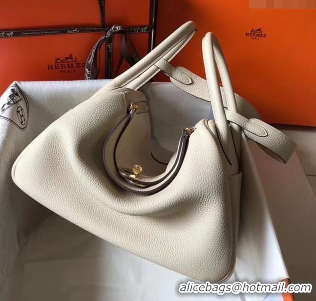 Buy Fashionable Hermes Lindy 30cm Bag In Togo Calfskin Leather H2903 Off-white