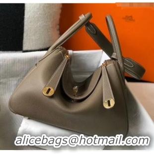 Top Design Hermes Lindy 30cm Bag In Togo Calfskin Leather H2903 Etoupe Grey