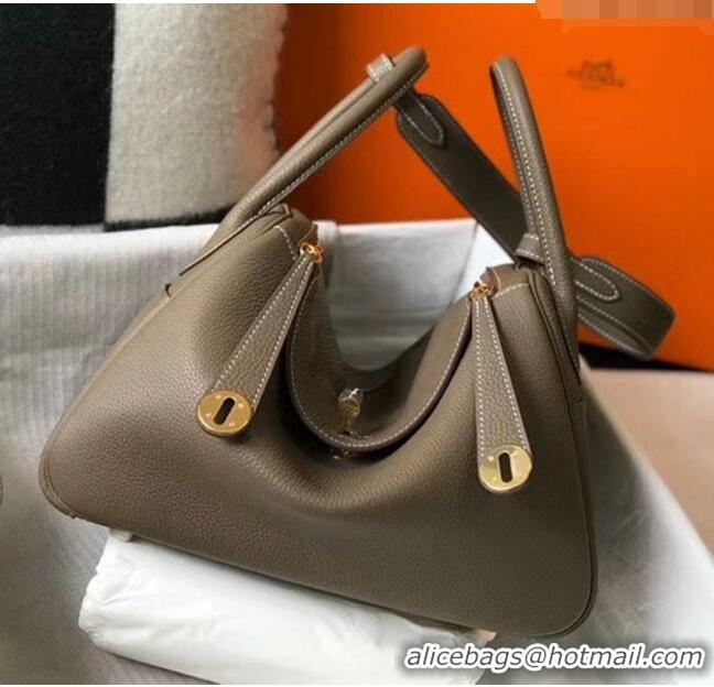 Top Design Hermes Lindy 30cm Bag In Togo Calfskin Leather H2903 Etoupe Grey