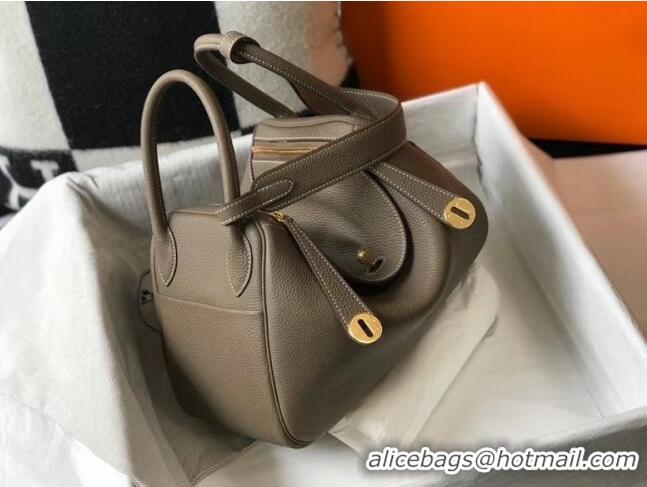 Top Design Hermes Lindy 30cm Bag In Togo Calfskin Leather H2903 Etoupe Grey