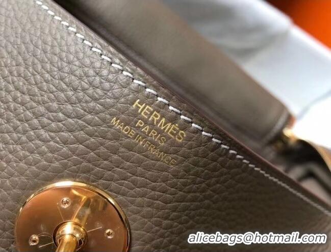 Top Design Hermes Lindy 30cm Bag In Togo Calfskin Leather H2903 Etoupe Grey