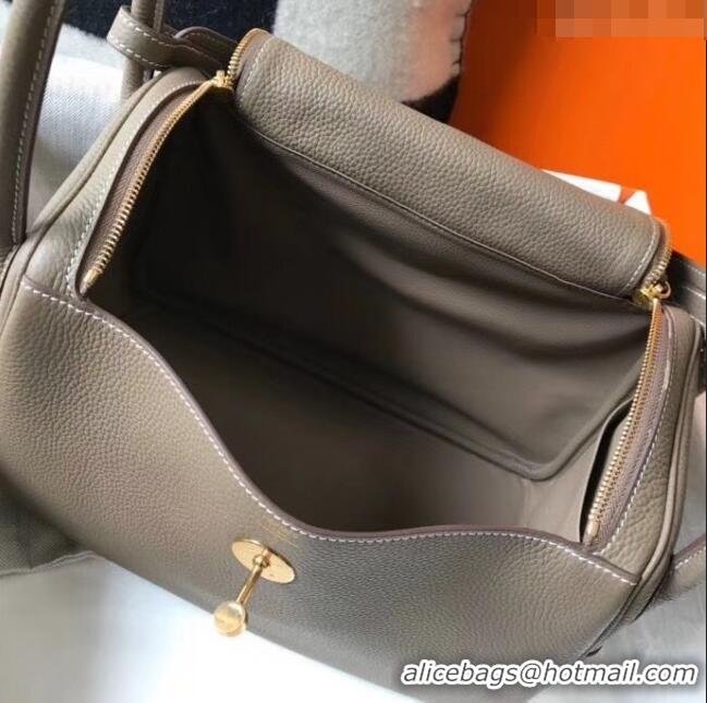 Top Design Hermes Lindy 30cm Bag In Togo Calfskin Leather H2903 Etoupe Grey