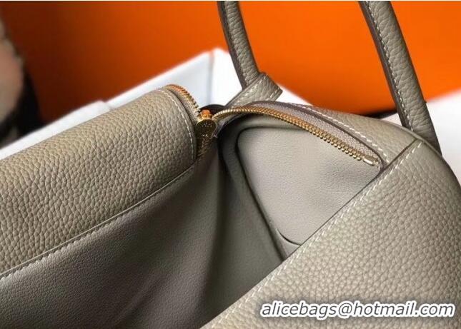 Low Price Hermes Lindy 30cm Bag In Togo Calfskin Leather H2903 Dove Gray