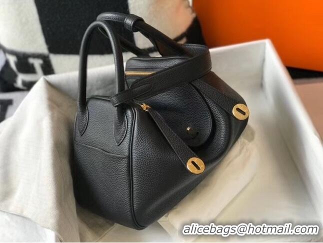 Best Price Hermes Lindy 30cm Bag In Togo Calfskin Leather H2903 Black