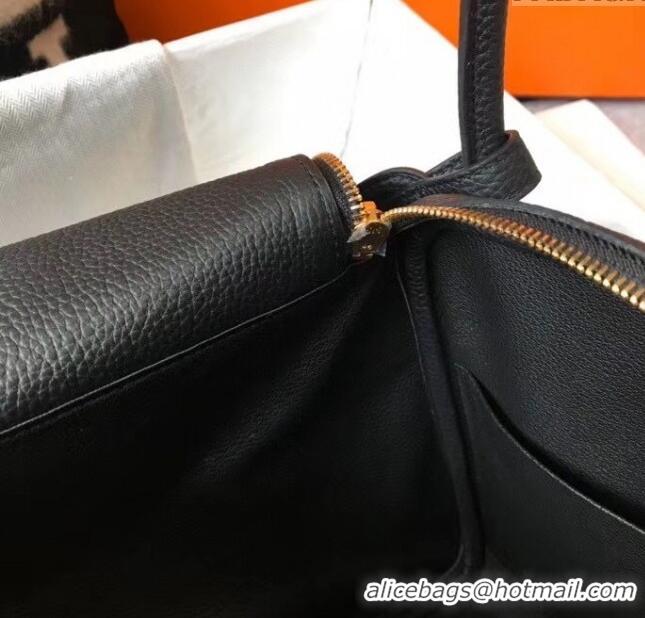 Best Price Hermes Lindy 30cm Bag In Togo Calfskin Leather H2903 Black