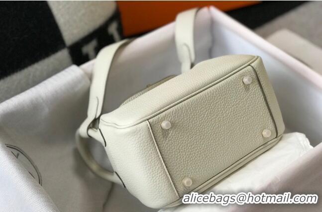 Top Quality Hermes Lindy Mini Bag 19CM H1714 White Gold