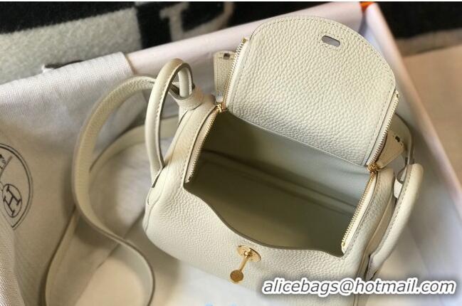 Top Quality Hermes Lindy Mini Bag 19CM H1714 White Gold