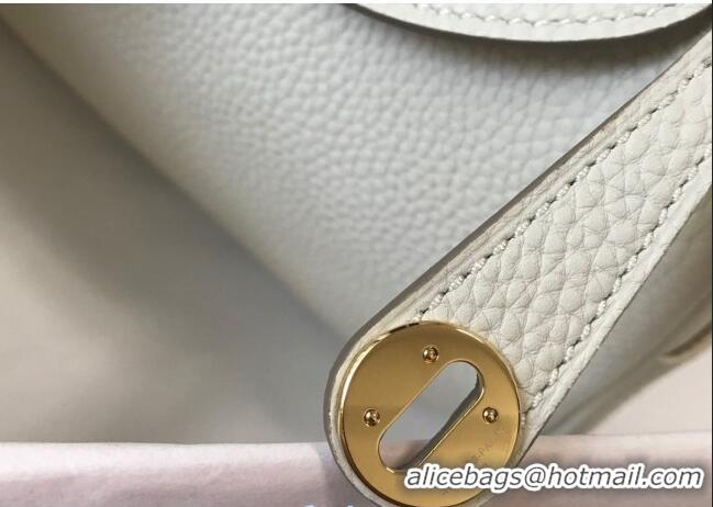 Top Quality Hermes Lindy Mini Bag 19CM H1714 White Gold