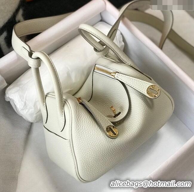 Top Quality Hermes Lindy Mini Bag 19CM H1714 White Gold