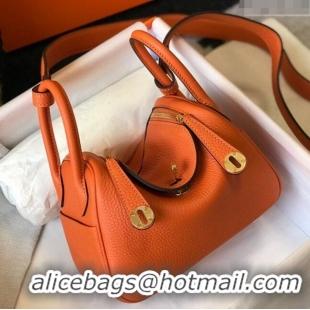 Most Popular Hermes Lindy Mini Bag 19CM H1714 Orange Gold