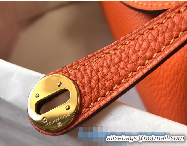 Most Popular Hermes Lindy Mini Bag 19CM H1714 Orange Gold