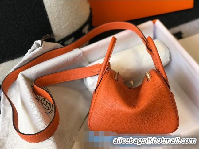 Most Popular Hermes Lindy Mini Bag 19CM H1714 Orange Gold