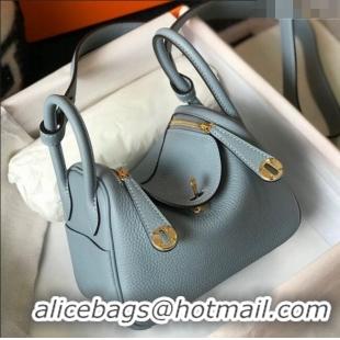 Lowest Cost Hermes Lindy Mini Bag 19CM H1714 Flax Blue Gold