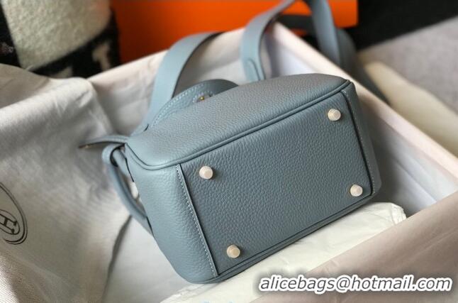 Lowest Cost Hermes Lindy Mini Bag 19CM H1714 Flax Blue Gold