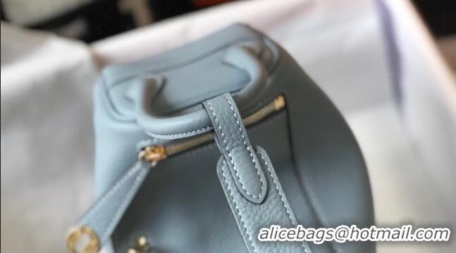 Lowest Cost Hermes Lindy Mini Bag 19CM H1714 Flax Blue Gold