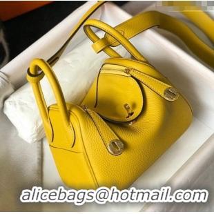 New Design Hermes Lindy Mini Bag 19CM H1714 Yellow Gold