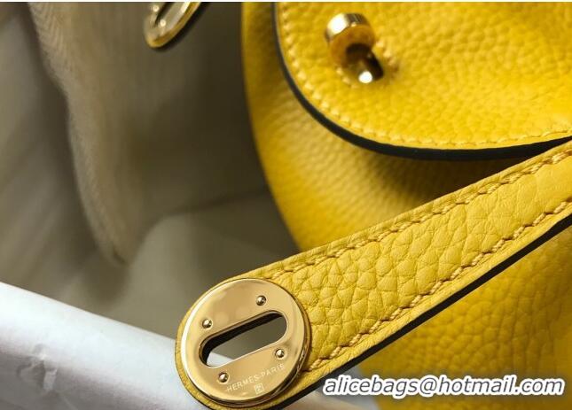 New Design Hermes Lindy Mini Bag 19CM H1714 Yellow Gold