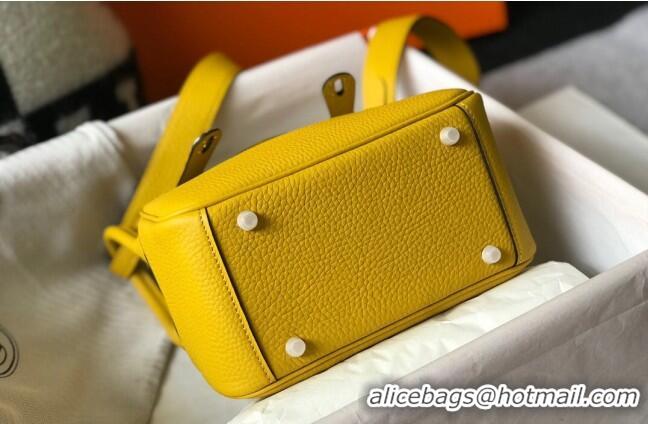 New Design Hermes Lindy Mini Bag 19CM H1714 Yellow Gold