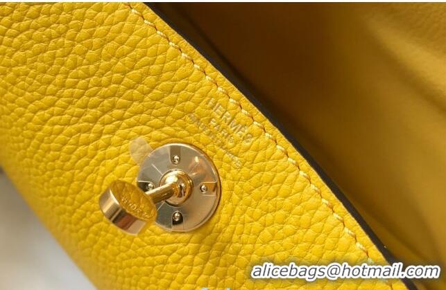 New Design Hermes Lindy Mini Bag 19CM H1714 Yellow Gold