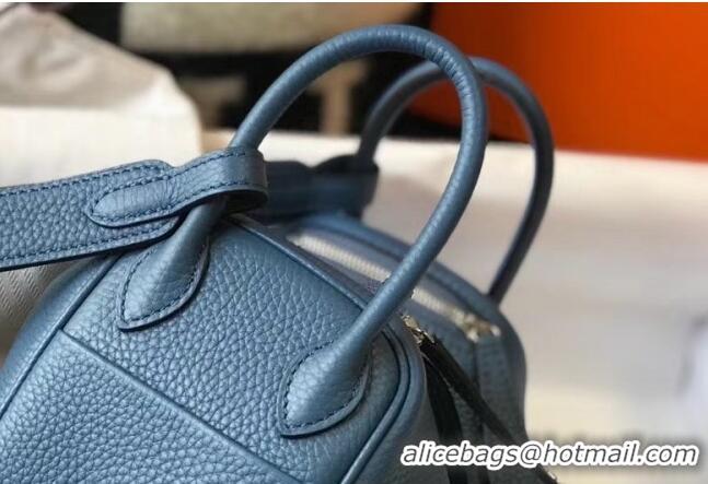 Super Quality Hermes Lindy Mini Bag 19CM H1714 Agate Blue Silver