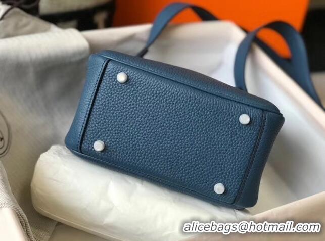 Super Quality Hermes Lindy Mini Bag 19CM H1714 Agate Blue Silver