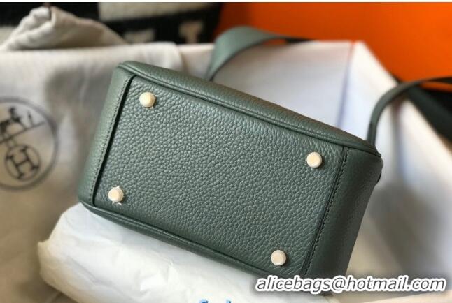 Modern Grade Hermes Lindy Mini Bag 19CM H1714 Green Gold