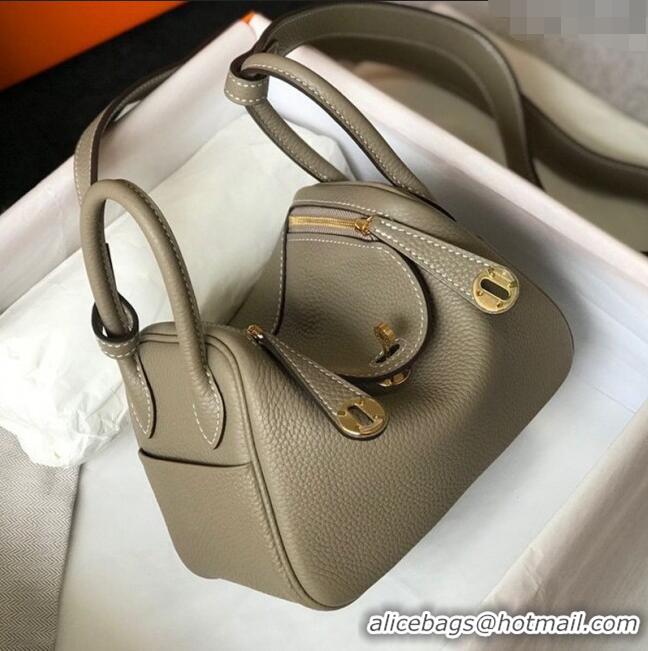 Top Quality Hermes Lindy Mini Bag 19CM H1714 Dove Grey Gold