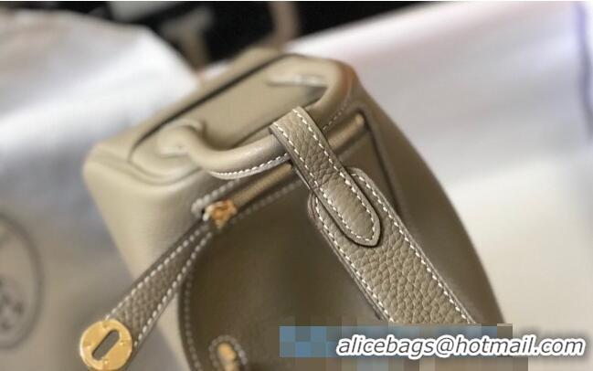 Top Quality Hermes Lindy Mini Bag 19CM H1714 Dove Grey Gold