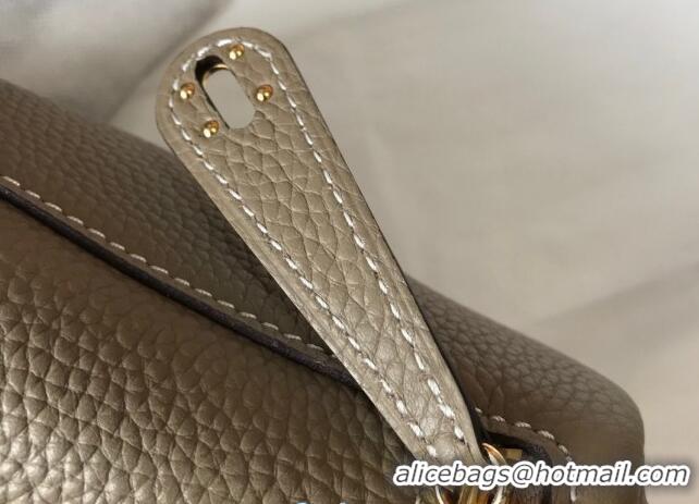 Top Quality Hermes Lindy Mini Bag 19CM H1714 Dove Grey Gold