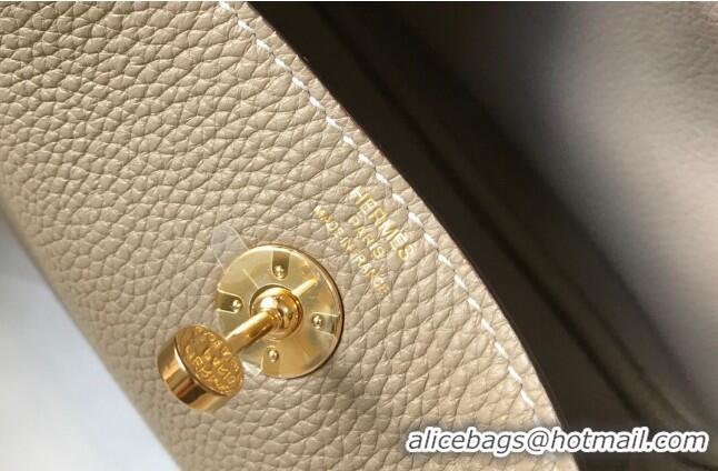 Top Quality Hermes Lindy Mini Bag 19CM H1714 Dove Grey Gold