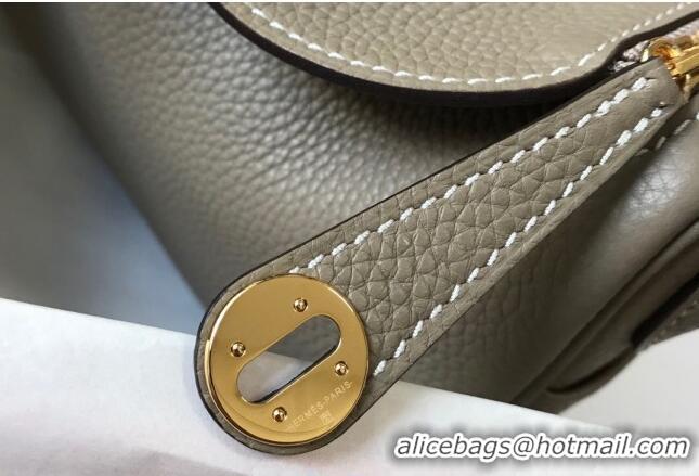 Top Quality Hermes Lindy Mini Bag 19CM H1714 Dove Grey Gold