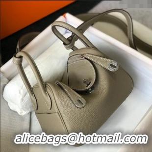 Buy Grade Hermes Lindy Mini Bag 19CM H1714 Dove Grey/Silver