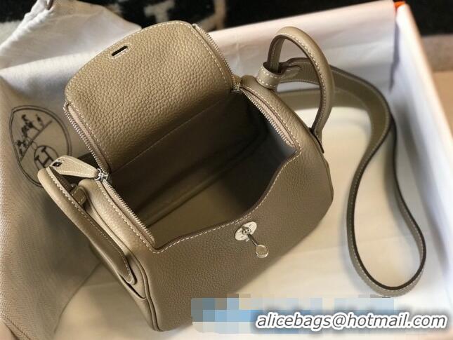 Buy Grade Hermes Lindy Mini Bag 19CM H1714 Dove Grey/Silver