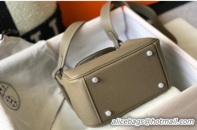 Buy Grade Hermes Lindy Mini Bag 19CM H1714 Dove Grey/Silver