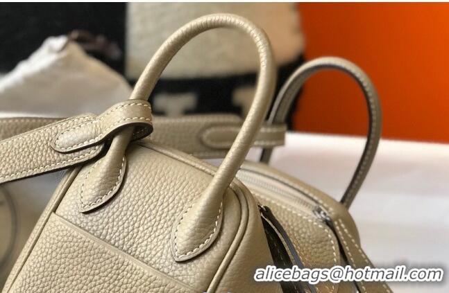 Buy Grade Hermes Lindy Mini Bag 19CM H1714 Dove Grey/Silver