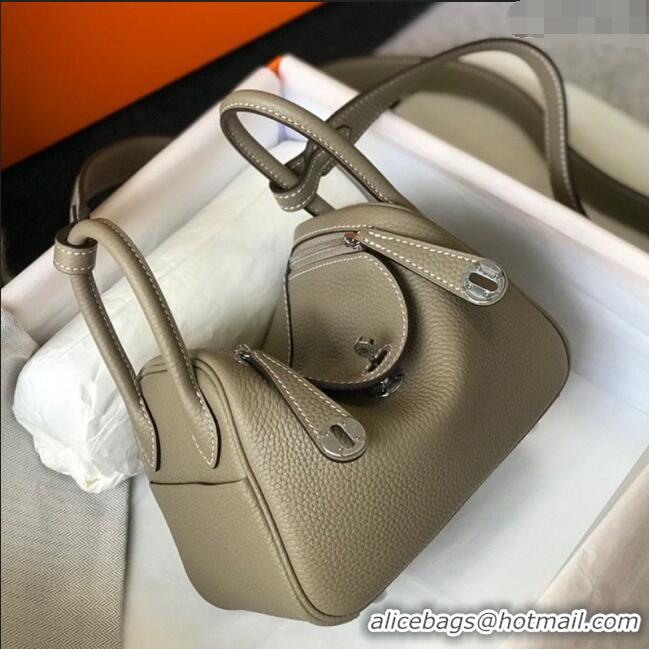 Buy Grade Hermes Lindy Mini Bag 19CM H1714 Dove Grey/Silver