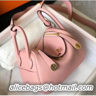 Super Quality Hermes Lindy Mini Bag 19CM H1714 Pink/Gold