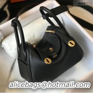 Promotional Hermes Lindy Mini Bag 19CM H1714 Black Gold