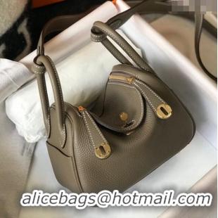 Shop Cheap Hermes Lindy Mini Bag 19CM H1714 Elephant Grey Gold