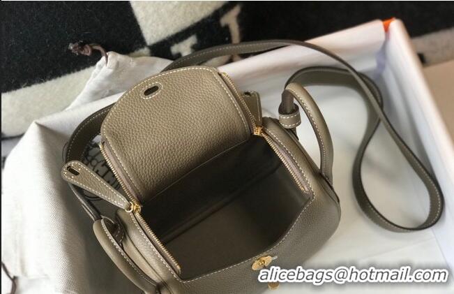 Shop Cheap Hermes Lindy Mini Bag 19CM H1714 Elephant Grey Gold