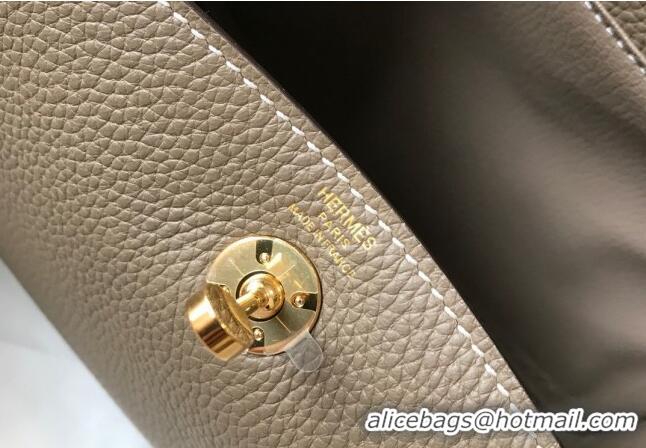 Shop Cheap Hermes Lindy Mini Bag 19CM H1714 Elephant Grey Gold