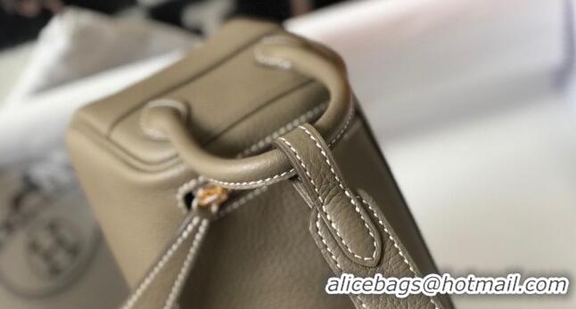 Shop Cheap Hermes Lindy Mini Bag 19CM H1714 Elephant Grey Gold