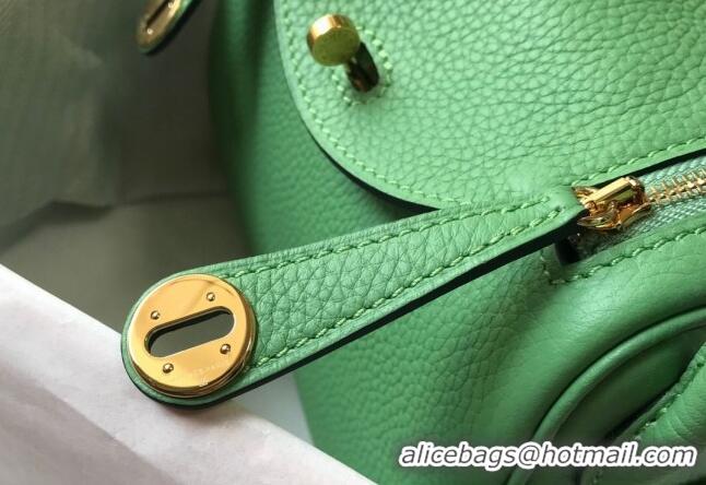 Super Quality Hermes Lindy Mini Bag 19cm in Grainy Calfskin H0113 Avocado Green